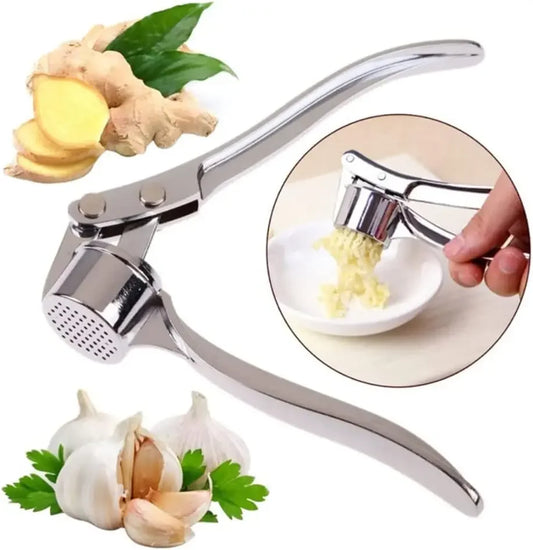 Stainless Steel Garlic Press – Heavy Duty Garlic Crusher Kitchen Tool